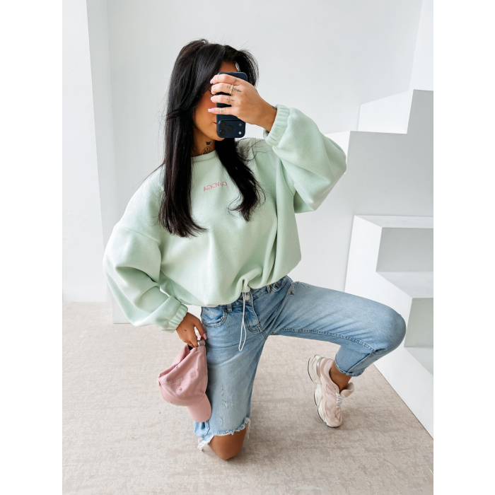 BLUZA DAMSKA OVERSIZE OLAVOGA ELENA MINT
