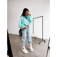 BLUZA DAMSKA POLAR NA ZAMEK OLAVOGA SOFTI MINT