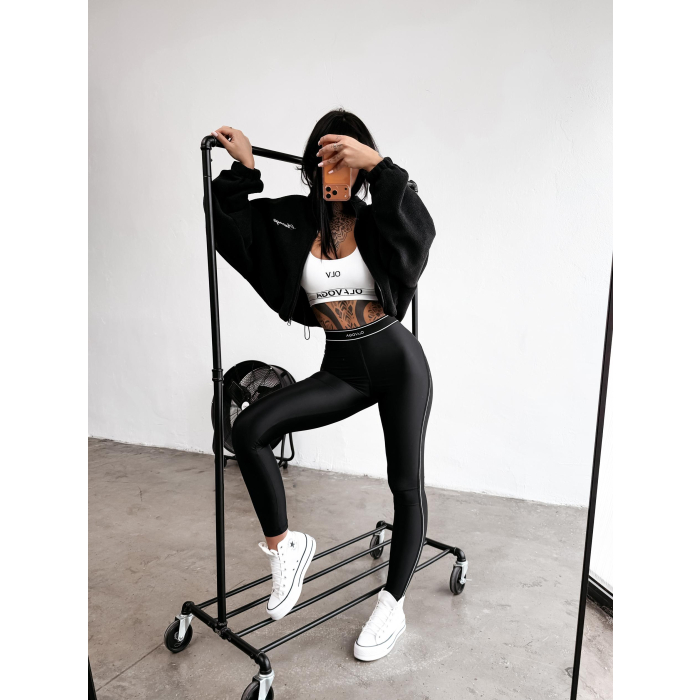 BLUZA DAMSKA POLAR NA ZAMEK OLAVOGA SOFTI BLACK