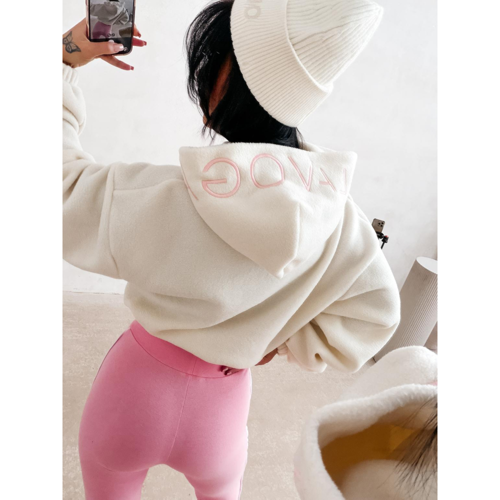 BLUZA DAMSKA POLAR Z KPTUREM OLAVOGA MERIDIAN ECRU