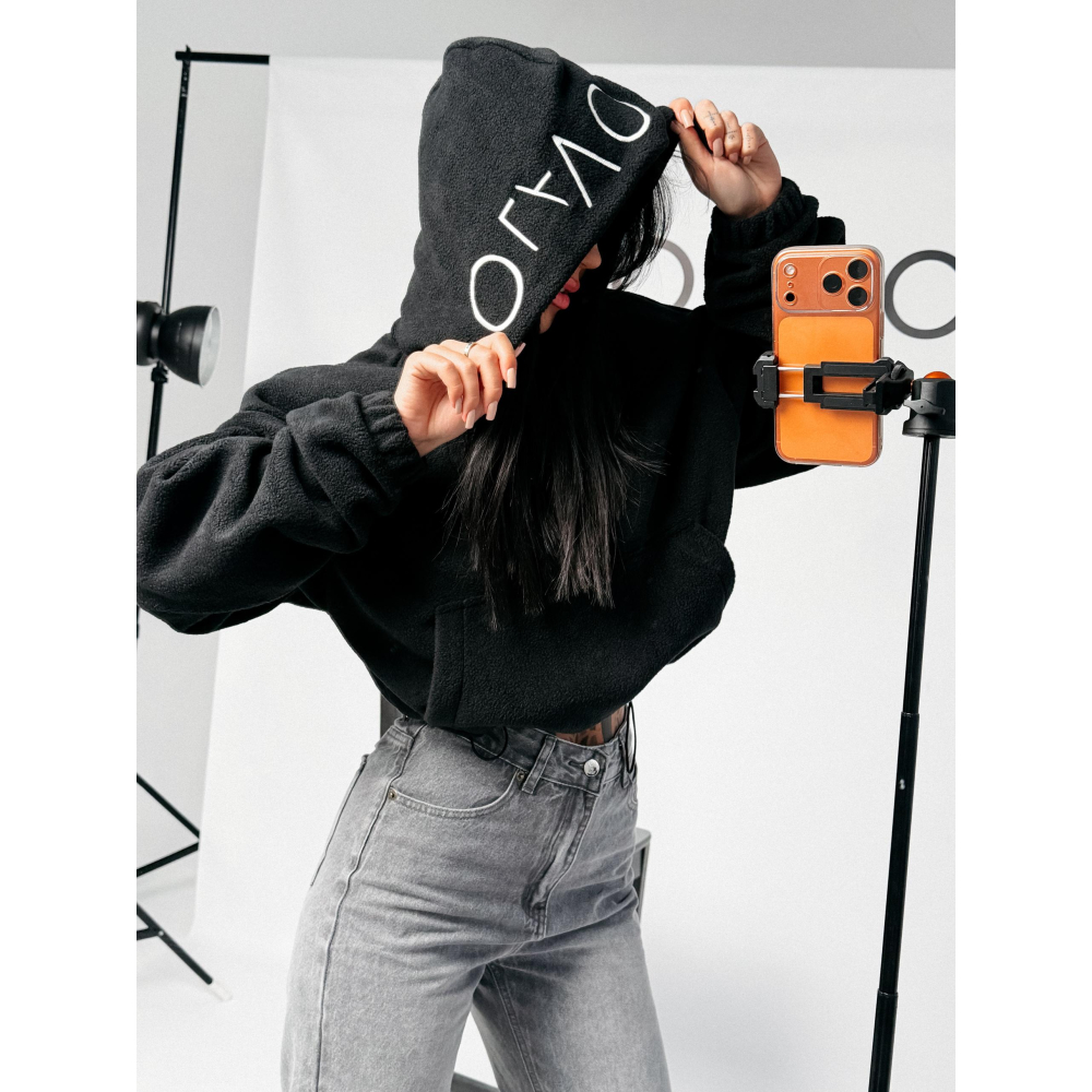 BLUZA DAMSKA POLAR Z KPTUREM OLAVOGA MERIDIAN BLACK