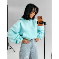 BLUZA DAMSKA POLAR Z KPTUREM OLAVOGA MERIDIAN SKY BLUE