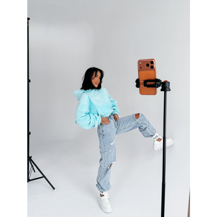 BLUZA DAMSKA POLAR Z KPTUREM OLAVOGA MERIDIAN SKY BLUE