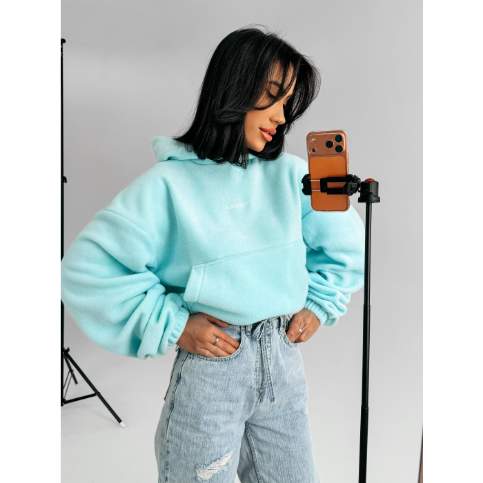 BLUZA DAMSKA POLAR Z KPTUREM OLAVOGA MERIDIAN SKY BLUE