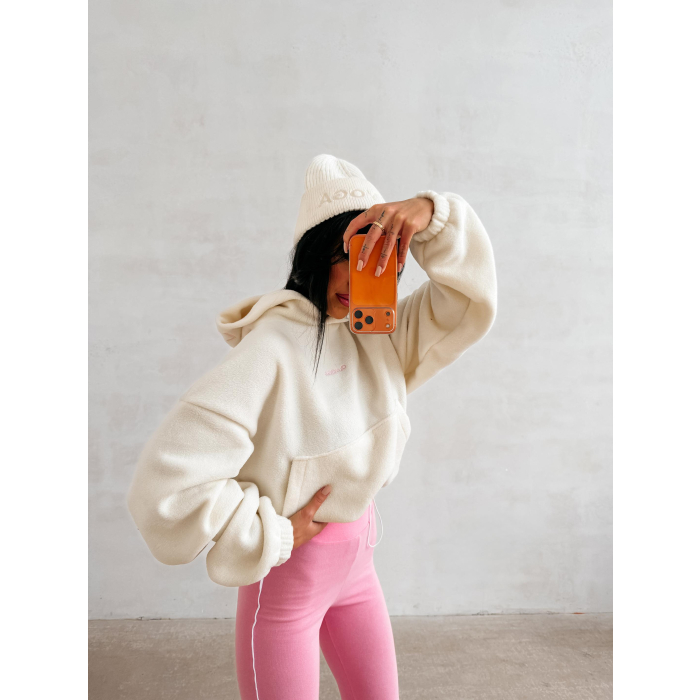 BLUZA DAMSKA POLAR Z KPTUREM OLAVOGA MERIDIAN ECRU
