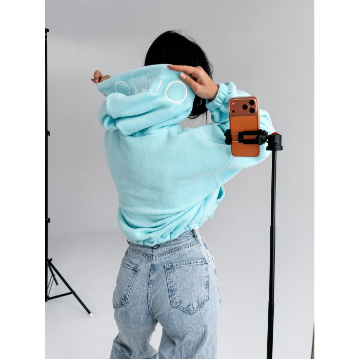 BLUZA DAMSKA POLAR Z KPTUREM OLAVOGA MERIDIAN SKY BLUE