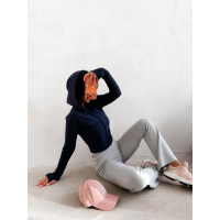 BLUZA DAMSKA SLIM NA ZAMEK Z KAPTUREM OLAVOGA EMERA NAVY BLUE