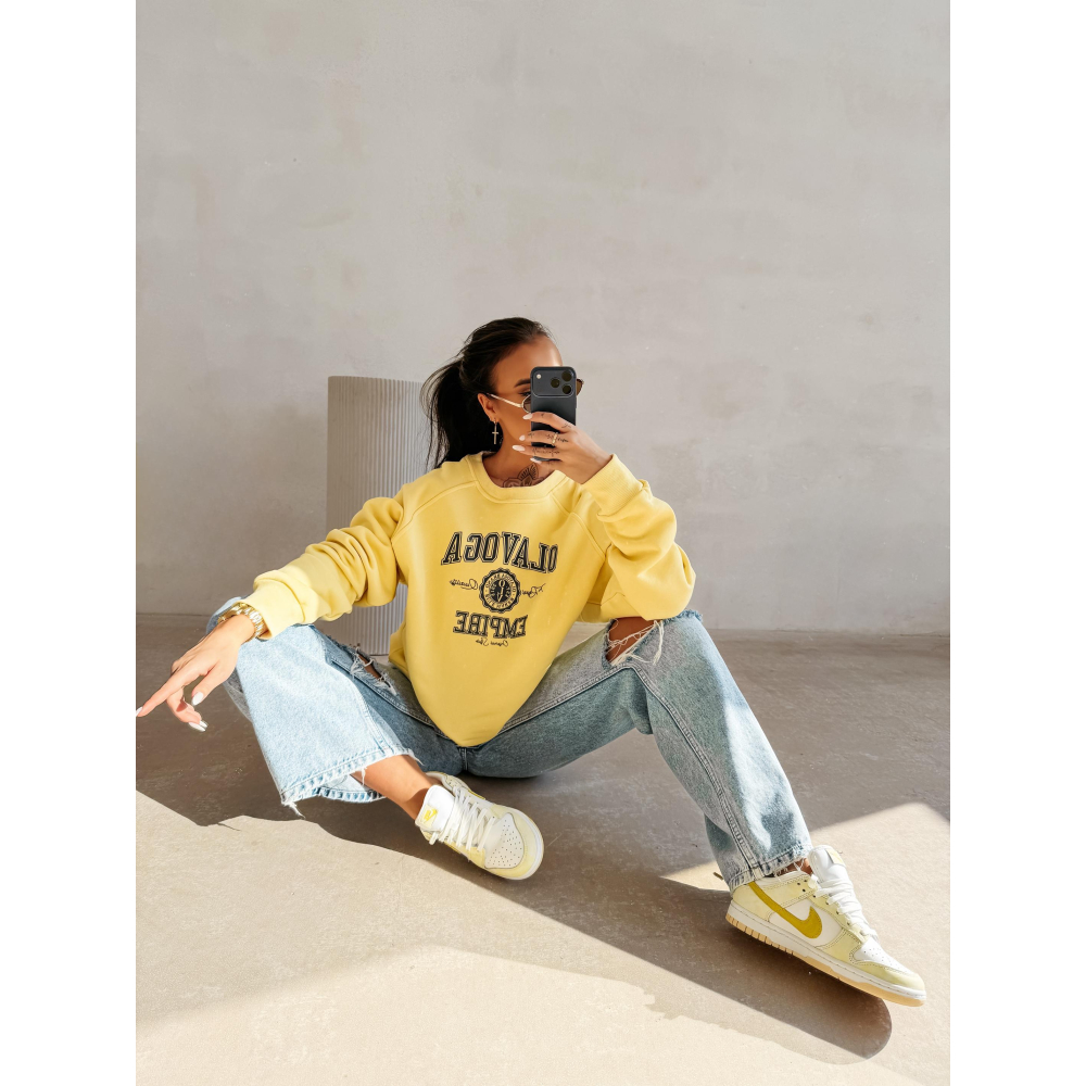 BLUZA DRESOWA BAWEŁNIANA DAMSKA OLAVOGA AMARIS YELLOW BLUZA DRESOWA BAWEŁNIANA DAMSKA OLAVOGA AMARIS YELLOW