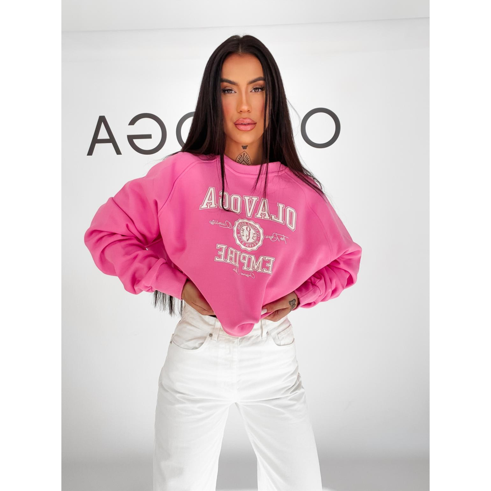 BLUZA DRESOWA BAWEŁNIANA DAMSKA OLAVOGA AMARIS PINK BLUZA DRESOWA BAWEŁNIANA DAMSKA OLAVOGA AMARIS PINK
