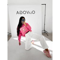 BLUZA DRESOWA BAWEŁNIANA DAMSKA OLAVOGA AMARIS PINK