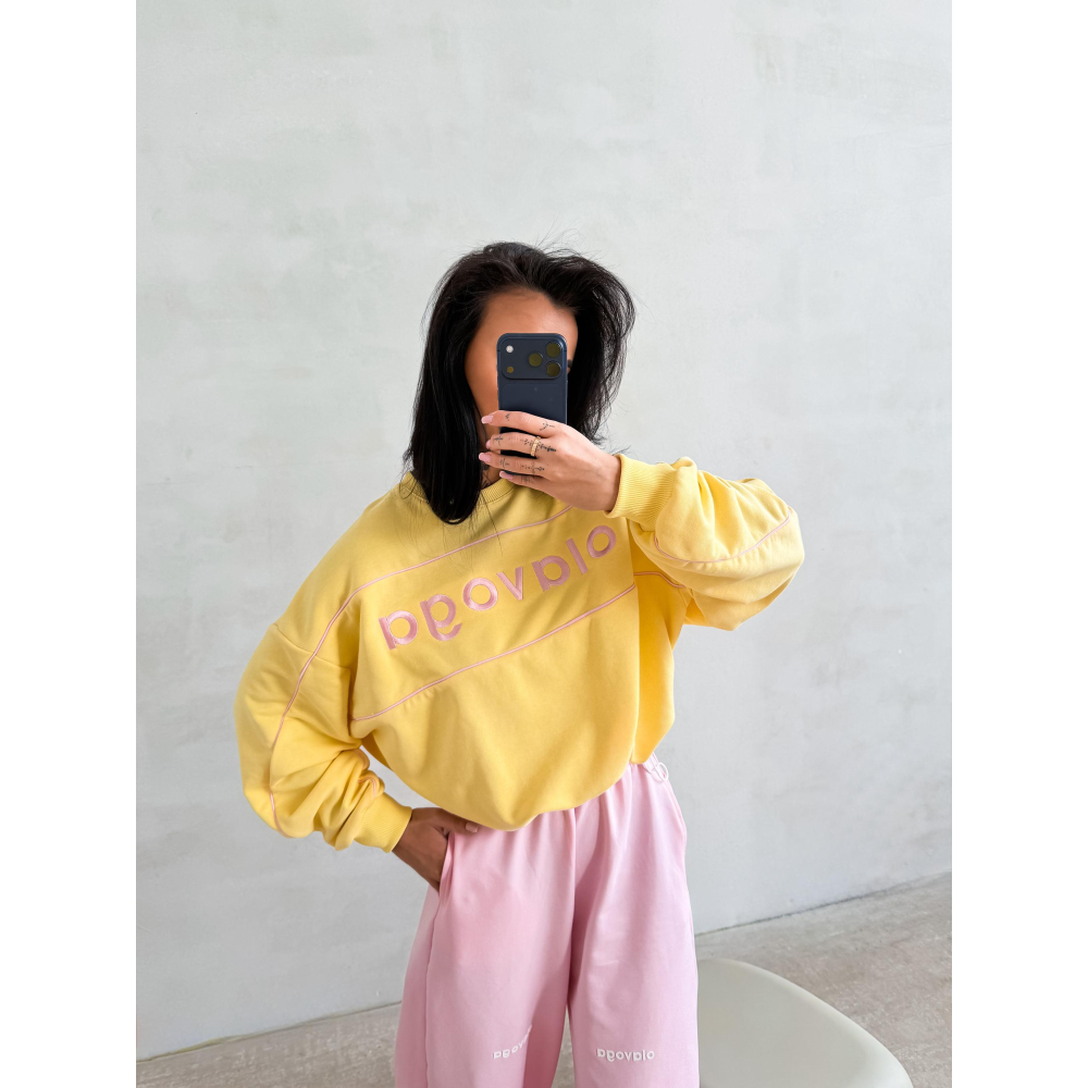 BLUZA DRESOWA BAWEŁNIANA DAMSKA OLAVOGA MELLOW YELLOW