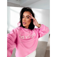 BLUZA DRESOWA BAWEŁNIANA DAMSKA OLAVOGA MELLOW PINK