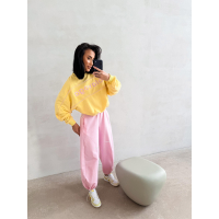 BLUZA DRESOWA BAWEŁNIANA DAMSKA OLAVOGA MELLOW YELLOW