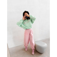 BLUZA DRESOWA BAWEŁNIANA DAMSKA OLAVOGA MELLOW MINT