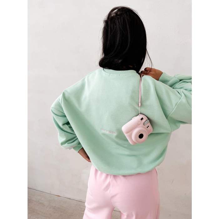 BLUZA DRESOWA BAWEŁNIANA DAMSKA OLAVOGA MELLOW MINT