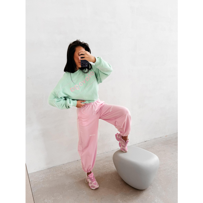 BLUZA DRESOWA BAWEŁNIANA DAMSKA OLAVOGA MELLOW MINT