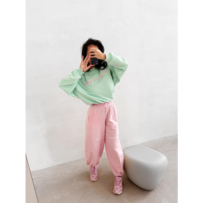 BLUZA DRESOWA BAWEŁNIANA DAMSKA OLAVOGA MELLOW MINT