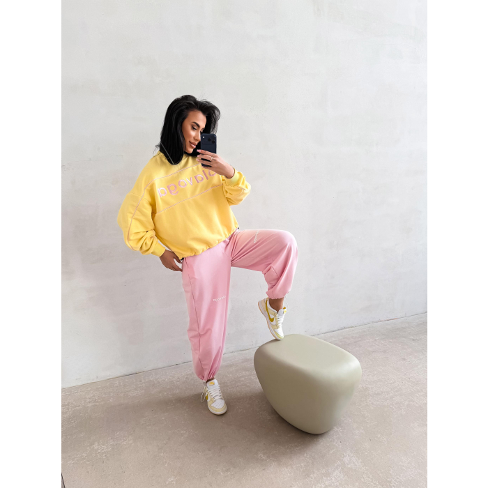 BLUZA DRESOWA BAWEŁNIANA DAMSKA OLAVOGA MELLOW YELLOW