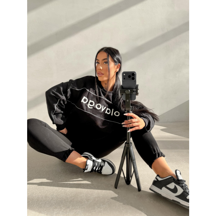 BLUZA DRESOWA BAWEŁNIANA DAMSKA OLAVOGA MELLOW BLACK