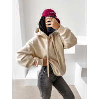 BLUZA DRESOWA BAWEŁNIANA DAMSKA OVERSIZE OLAVOGA ADORE MATCHY MATCHY COCONUT