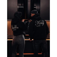 BLUZA DRESOWA BAWEŁNIANA DAMSKA OVERSIZE OLAVOGA ADORE MATCHY MATCHY BLACK