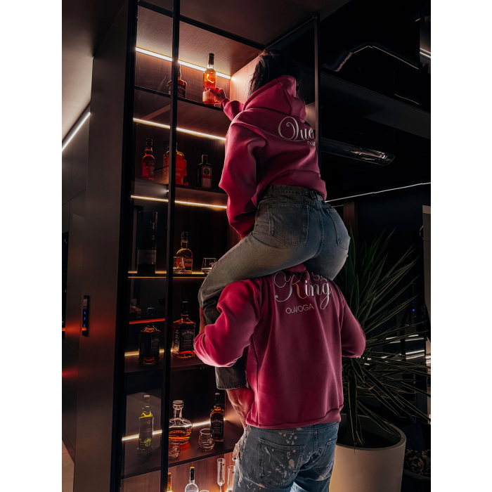 BLUZA DRESOWA BAWEŁNIANA DAMSKA OVERSIZE OLAVOGA ADORE MATCHY MATCHY DIRT PINK