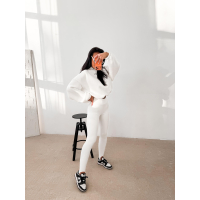 BLUZA DRESOWA BAWEŁNIANA DAMSKA OVERSIZE OLAVOGA VELA ECRU