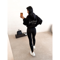 BLUZA DRESOWA BAWEŁNIANA DAMSKA OVERSIZE OLAVOGA VELA BLACK