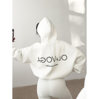 BLUZA DRESOWA BAWEŁNIANA DAMSKA OVERSIZE OLAVOGA VELA ECRU