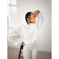 BLUZA DRESOWA BAWEŁNIANA DAMSKA OVERSIZE OLAVOGA VELA ECRU