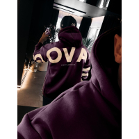 BLUZA MĘSKA BAWEŁNIANA OVERSIZE OLAVOGA MEN VINTA PLUM