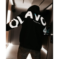 BLUZA MĘSKA BAWEŁNIANA OVERSIZE OLAVOGA MEN VINTA BLACK