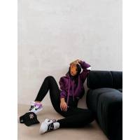 BLUZA DRESOWA BAWEŁNIANA DAMSKA OVERSIZE OLAVOGA VINTA PLUM