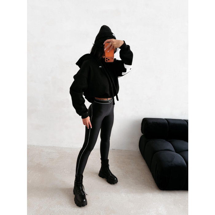 BLUZA DRESOWA BAWEŁNIANA DAMSKA OVERSIZE OLAVOGA VINTA BLACK