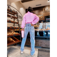 BLUZA DRESOWA DAMSKA NA ZAMEK OLAVOGA ROSEA PUDER PINK