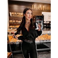 BLUZA DRESOWA DAMSKA NA ZAMEK OLAVOGA ROSEA BLACK