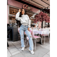 BLUZA DRESOWA DAMSKA NA ZAMEK OLAVOGA ROSEA GRAY