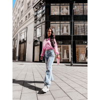 BLUZA DRESOWA DAMSKA NA ZAMEK OLAVOGA ROSEA PUDER PINK