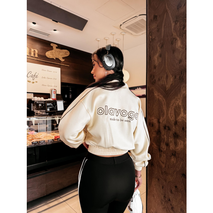 BLUZA DRESOWA DAMSKA NA ZAMEK OLAVOGA ROSEA YELLOW