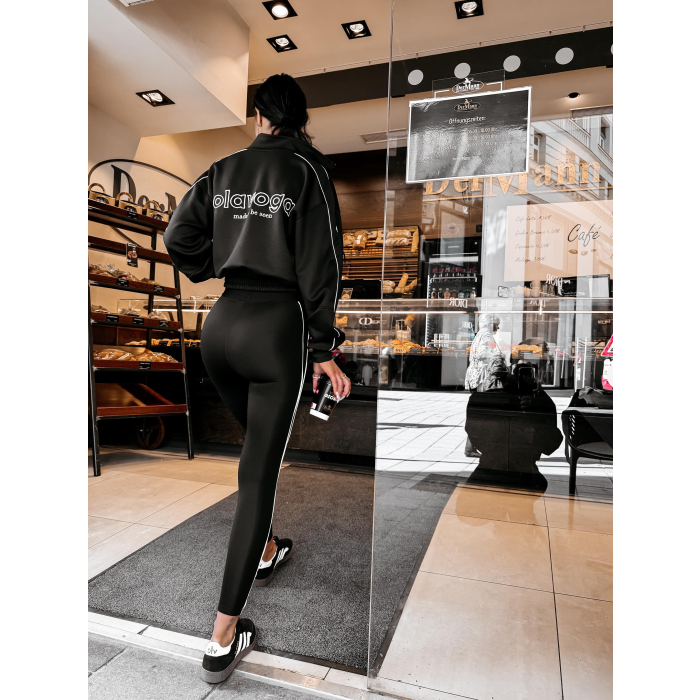 BLUZA DRESOWA DAMSKA NA ZAMEK OLAVOGA ROSEA BLACK