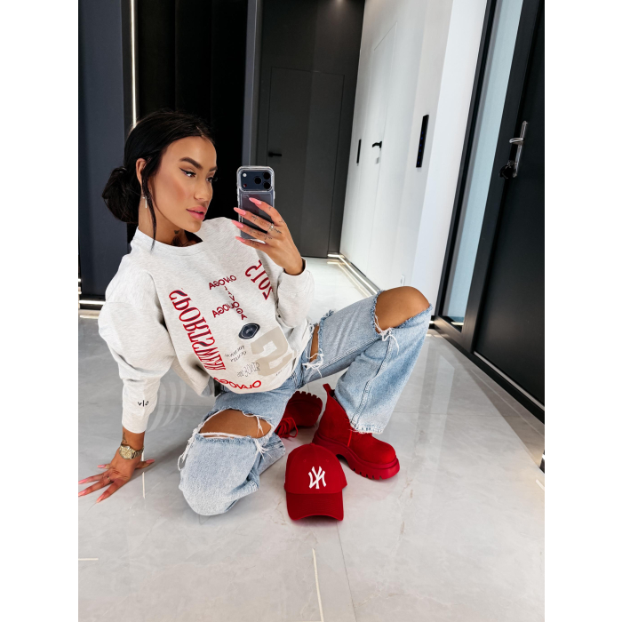 BLUZA DRESOWA DAMSKA OLAVOGA APARE GRAY