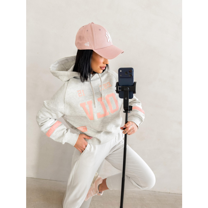 BLUZA DRESOWA DAMSKA OVERSIZE OLAVOGA GRAPE LIGHT GRAY