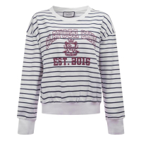 BLUZA DRESOWA DAMSKA OVERSIZE PASKI OLAVOGA TENCI WHITE
