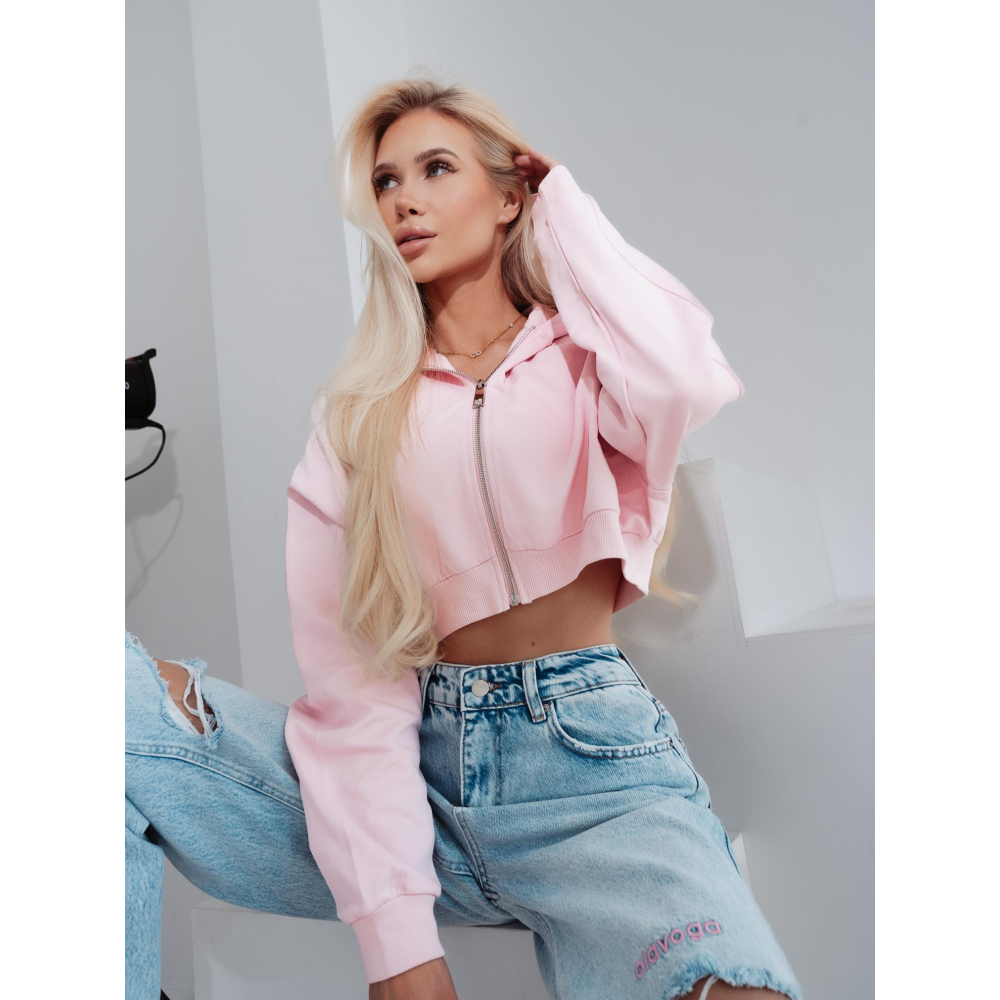 BLUZA DRESOWA DAMSKA Z KAPTUREM NA ZAMEK OLAVOGA PADSUI PINK BLUZA DRESOWA DAMSKA Z KAPTUREM NA ZAMEK OLAVOGA PADSUI PINK