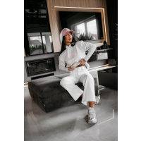 BLUZA DRESOWA DAMSKA Z KAPTUREM OLAVOGA KIRION GRAY