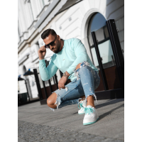 BLUZA MĘSKA BAWEŁNIANA OLAVOGA MEN TENGO LIGHT BLUE