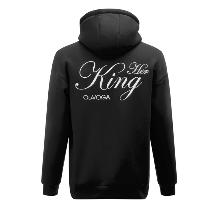 BLUZA MĘSKA BAWEŁNIANA OVERSIZE OLAVOGA MEN VINTA ADORE MATCHY MATCHY BLACK