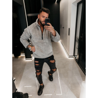 BLUZA MĘSKA OVERSIZE OLAVOGA MEN TEDDY MELLANO GRAPHIT