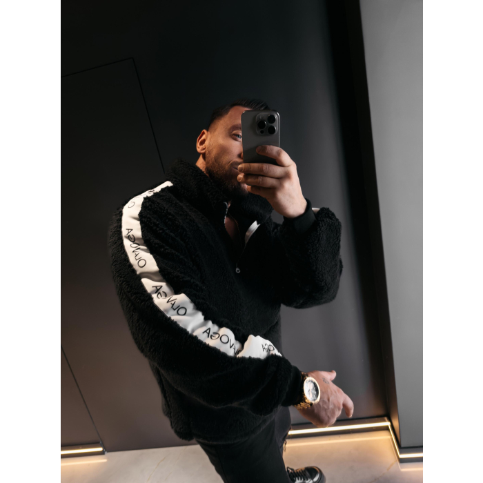 BLUZA MĘSKA POLAR OLAVOGA MEN TEDDY FLEECE SETTLINE BLACK