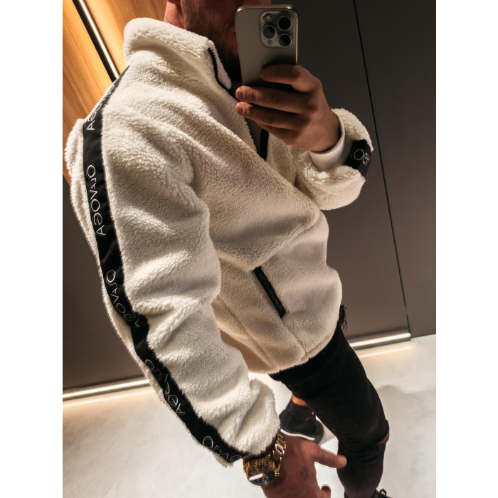 BLUZA MĘSKA POLAR OLAVOGA MEN TEDDY FLEECE SETTLINE ECRU